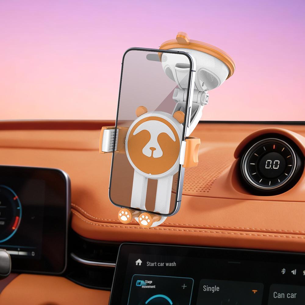 Car Dashboard Phone Holder with Suction Cup - Multi-Functional Navigation Bracket