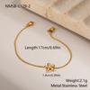 Popular New Products Flower Diamonds Fashion Light Luxury Stainless Steel Bracelet Versatile Simple Stacked Jewelry