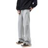 Autumn and winter soft and comfortable double knee rivets irregular splicing design sweatpants men's trendy brand versatile trousers