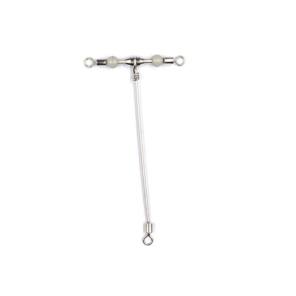 Cross-Line Luminous Beads Saltwater Fishing Barrel Swivel Lure Connector Lure Fishing