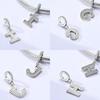 Copper 26 Letters Alphabet Charms Bead Inlaid Shiny Zircon Diy Love Letters Jewelry Gift Fit Original Bracelet For Women