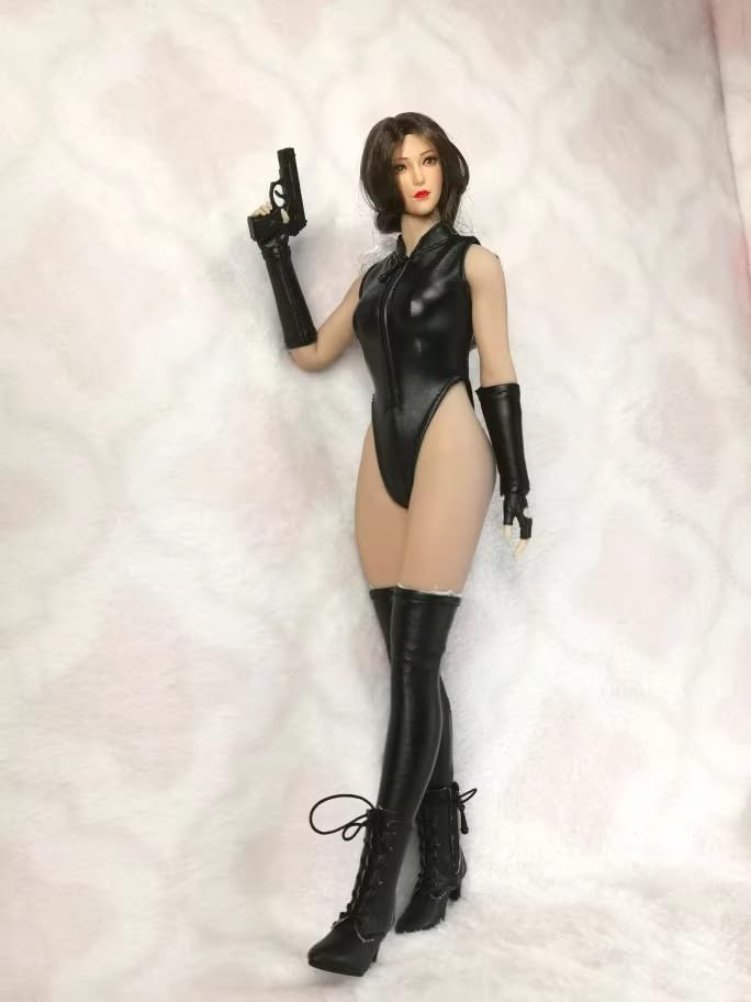 Scale Costume Scale Figure Clothes Female Sexy Leather Special Attack Force Suit Not 1/6 1/6 Suit, (Body, Head, Shoes, Etc. Included)