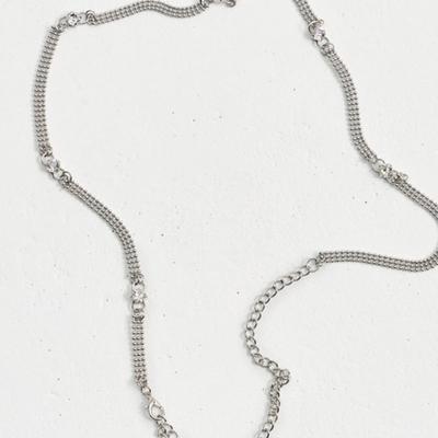 SORRY TOO MUCH LOVE Bling-Bling Edelstein Ketten Gürtel_Silber