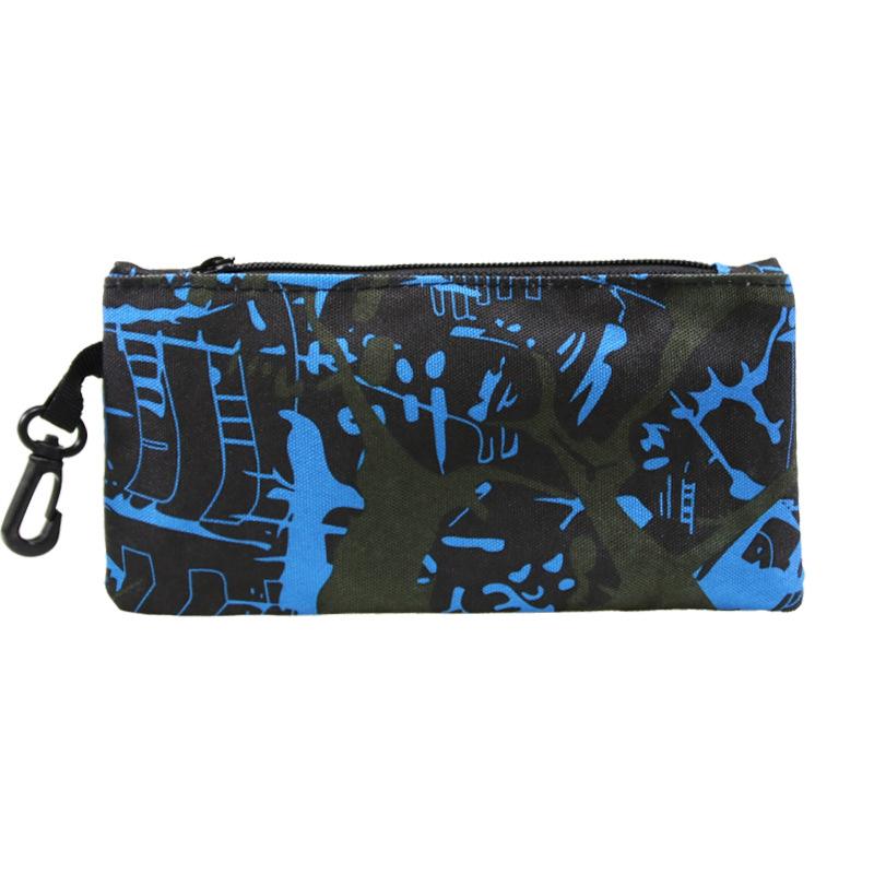 Solid Color Pencil Bag Canvas Single-layer Student Stationery Box Pencil Bag To Customize