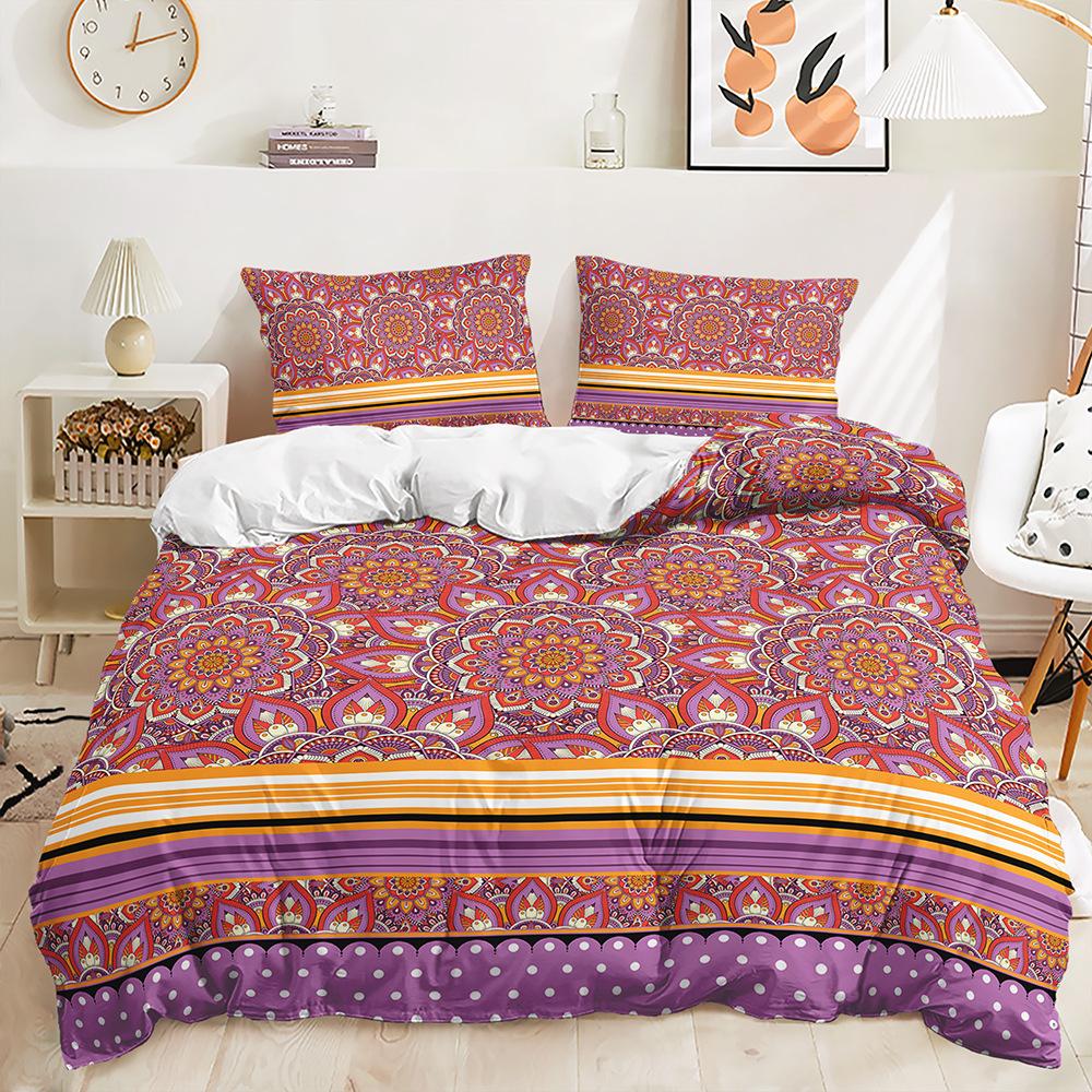 Bed Three-Piece Court Pattern Kit Bohemian Quilt Cover Two-Piece Bedroom