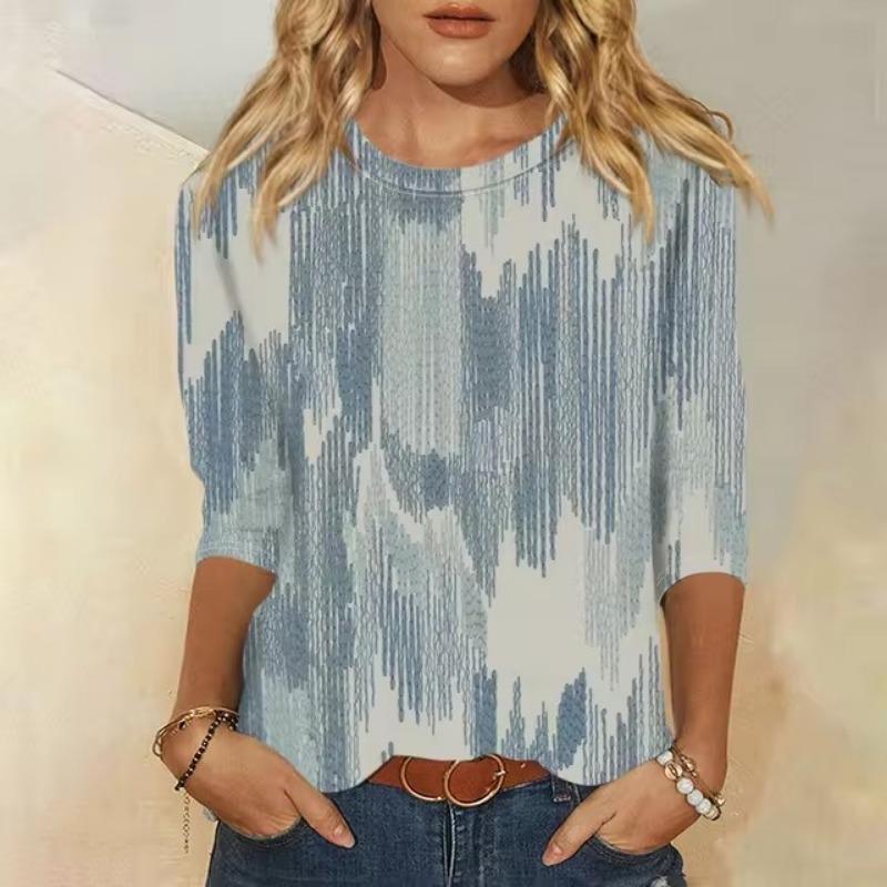 

Женские футболки с 3D-печатью, модная повседневная одежда с круглым вырезом, длинный рукав, свободная футболка с принтом, женский топ 6XL