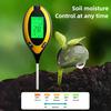 4-in-1 Soil Tester Digital Display Soil Moisture Sunlight PH Temperature Tester Long Probe Soil Tester for Garden Lawn Farm Greenhouse Plant Care