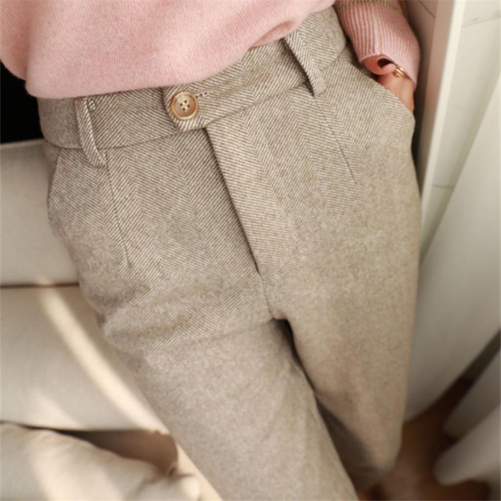 Women's High-waisted Thin Pants Straight Casual Pants Small Feet Suit Pants