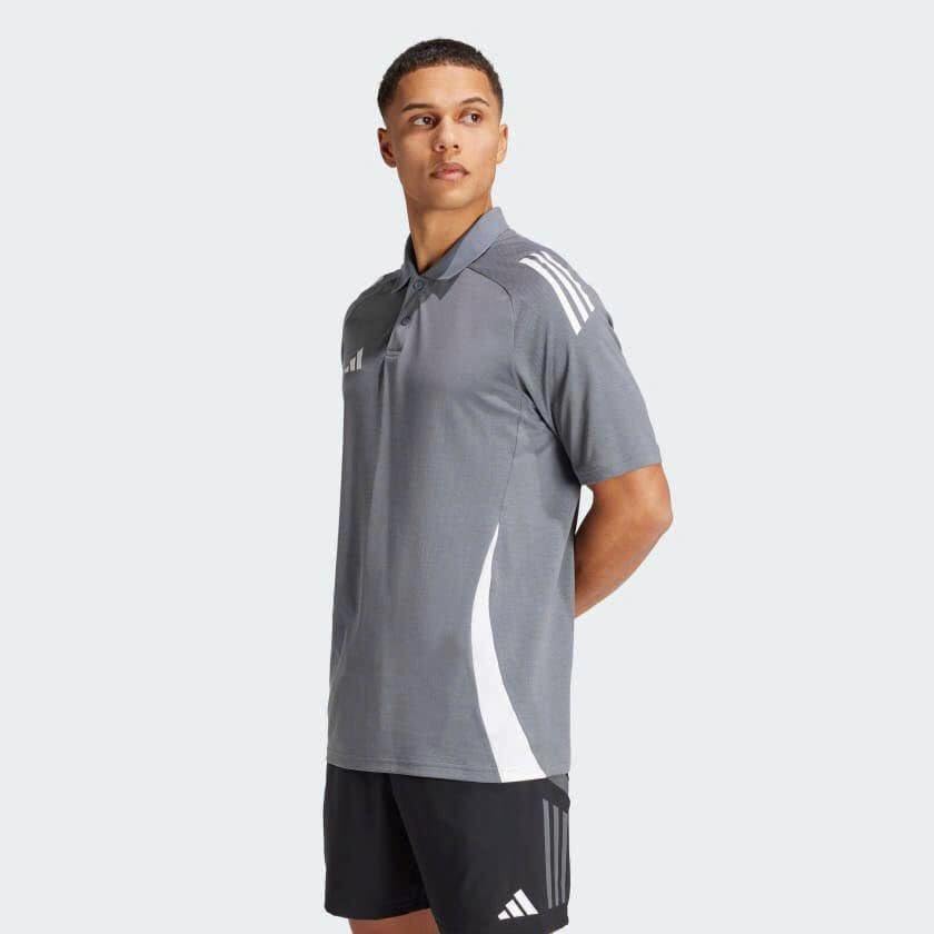 Adidas Tiro 24 Competition Soccer Polo Size Gray HAP53 Shirt, Men's, Medium, (IX1552)