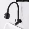 360° Rotation Kitchen Wall Mounted Faucet Single Cold Universal Vegetable Basin Faucet Bathroom Balcony 2 Modes Sprayer Faucet