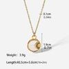 Elegant Stainless Steel Necklace Zirconia Pendant Clavicle Chain Adjustable Length Neckchain Stylish Choker Jewelry