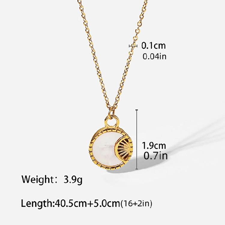 Elegant Stainless Steel Necklace Zirconia Pendant Clavicle Chain Adjustable Length Neckchain Stylish Choker Jewelry