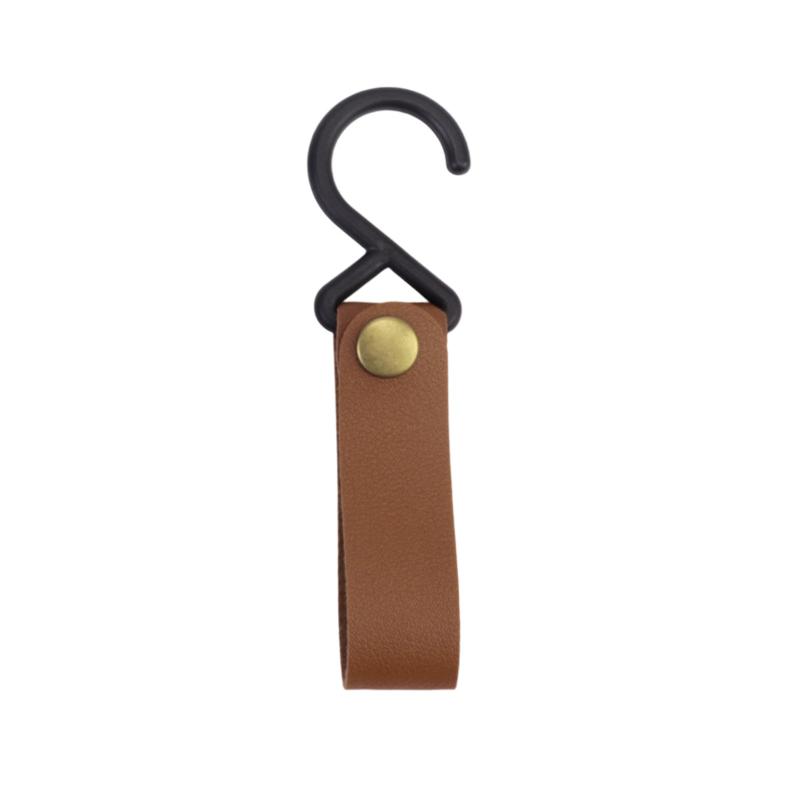 1/5Pcs Outdoor Camping Hooks Leather Hanging Hooks S-Shaped Rack Portable Camping Hangers Home Kitchen Storage Supplies