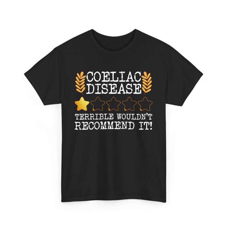 T-shirt pour maladie du coelique sans gluten, terrible, ne le recommandez pas S