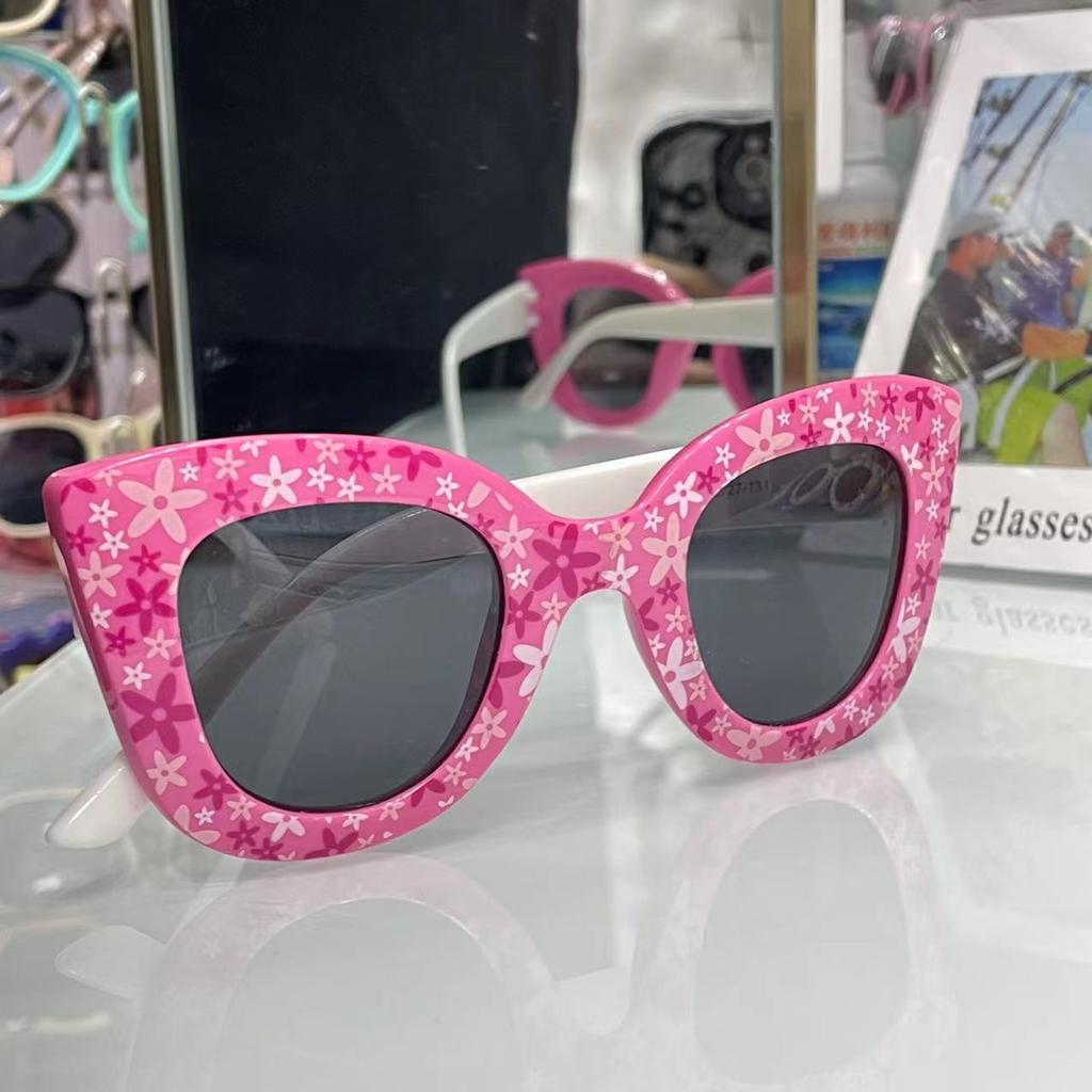 2025 New Cute And Fresh Flower Children's Fashion Sunglasses, UV Resistant, Baby Multi Color Lens Glasses