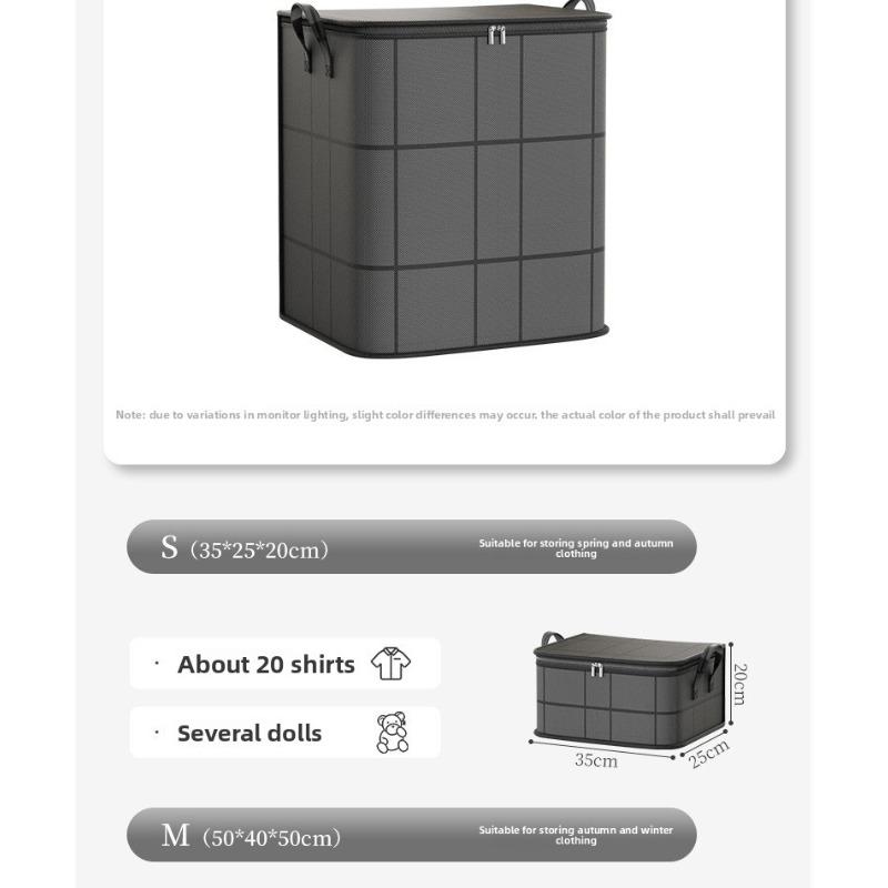 Thickened Large Capacity Storage Bag, Portable Wearable Organizer for Clothes Quilt Blanket, Foldable Closet Storage Box