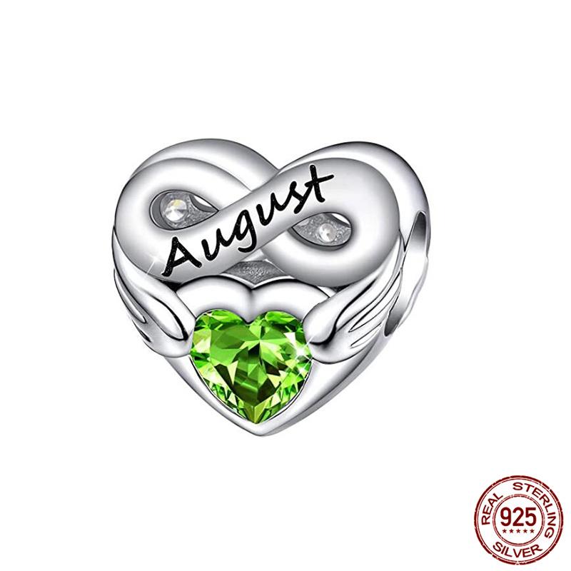 Charm Bead Charms Copper Fits Authentic 3mm Womens Bracelets Month Birthstone Charm Bead Charms Set Pendant Do It Yourself Fine Jewellery Gift