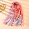 Luxury Brand Floral Tassel Viscose Shawl Lady High Quality Pashmina Print Hijab and Wraps Foulard Muslim Sun Protection Scarf