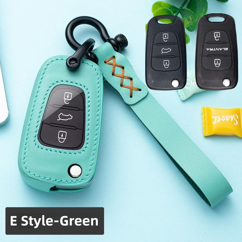 

For Hyundai i20 i30 ix20 ix25 ix35 Elantra Accent Fashion Car Key Case Cover Accessories for hyundai зелений