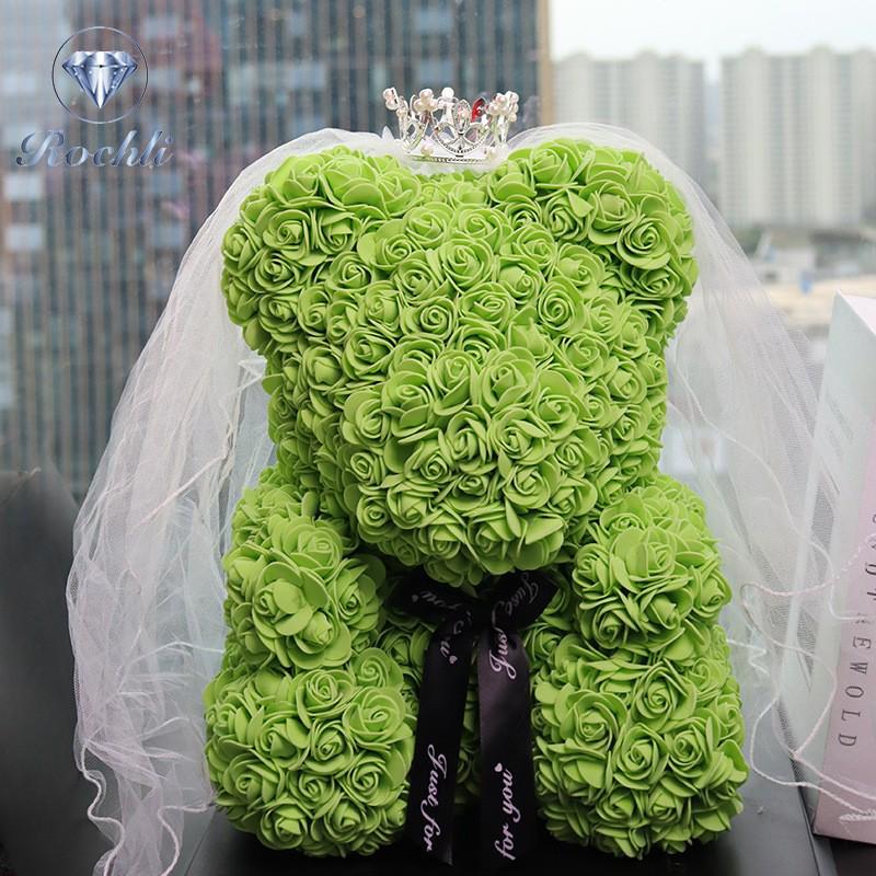 Eternal Flower Crown & Veil: Rose Bear Gift Box for Birthdays, Valentine's, Qixi, & Christmas