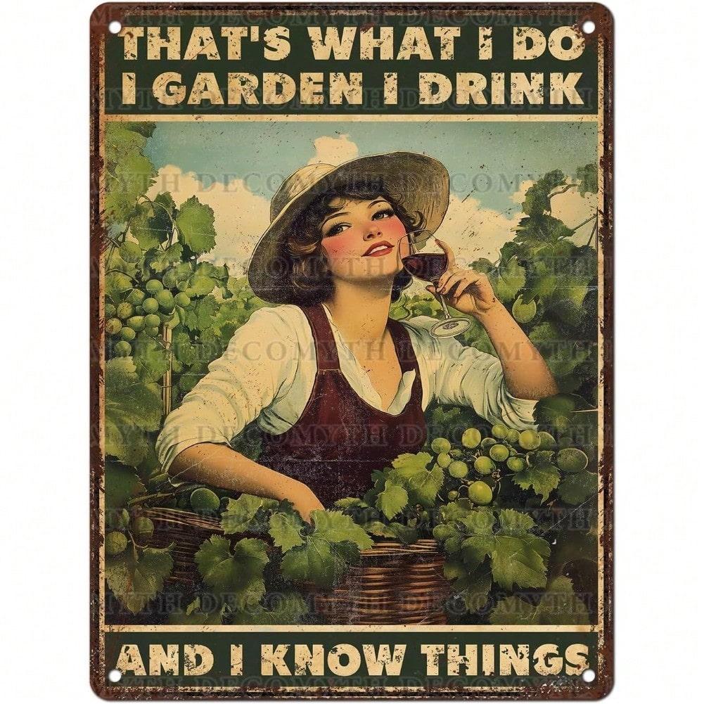 Retro Garden Tin Sign 8x12 Inch Vintage Metal Art Decor