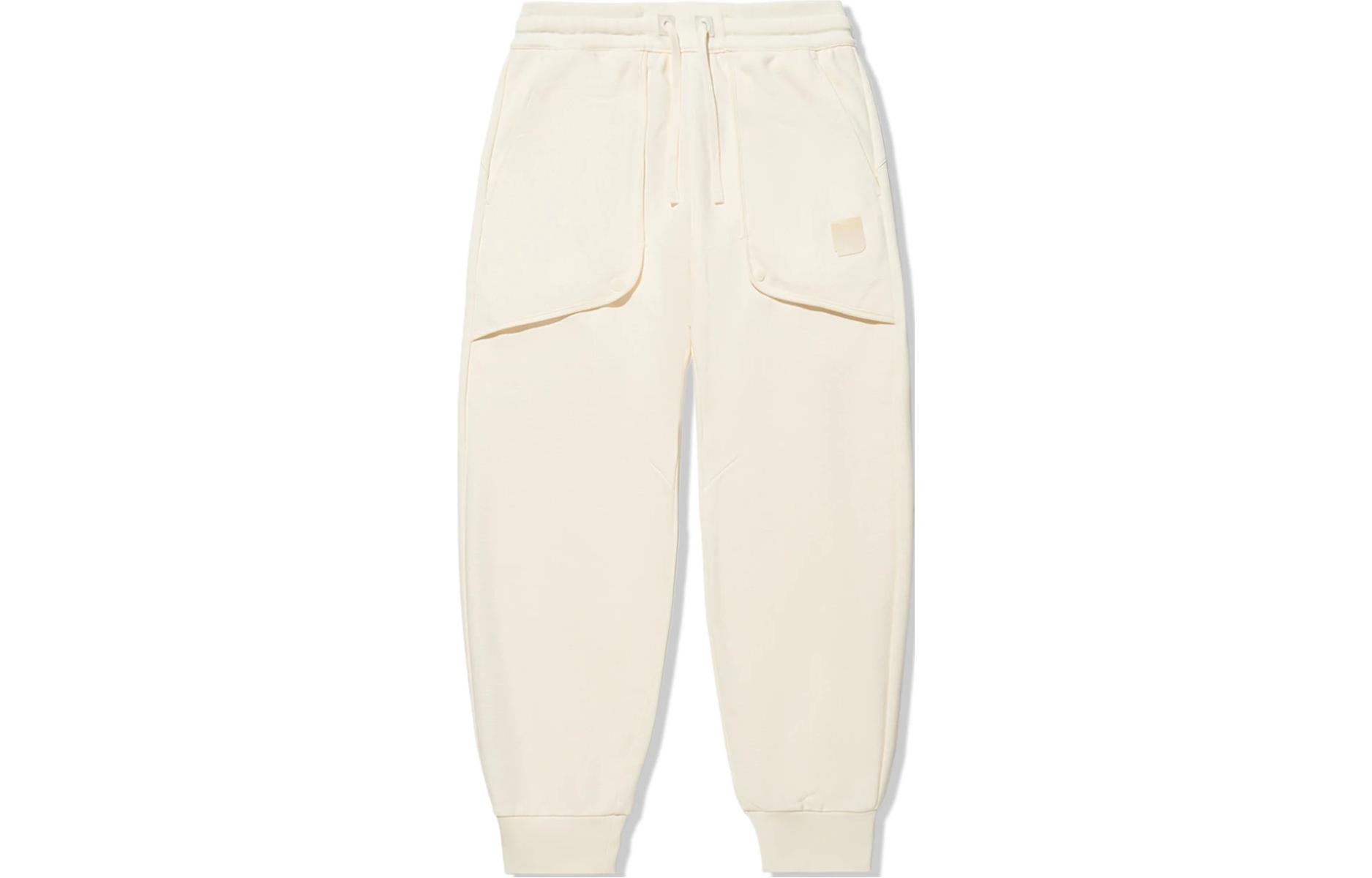 Li Ning Li Ning X Jackie Chan Knitted Sweatpants Men s Papyrus White AKLU225-3 L