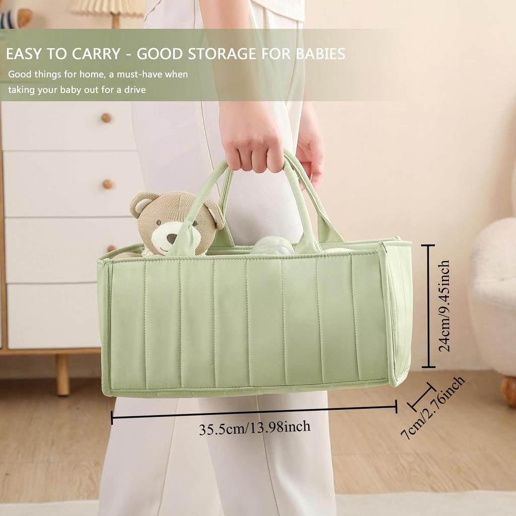 Spacious Diaper Caddy Organizer - Customizable Baby Organizers and Storage for Mom - Portable, Stylish Design