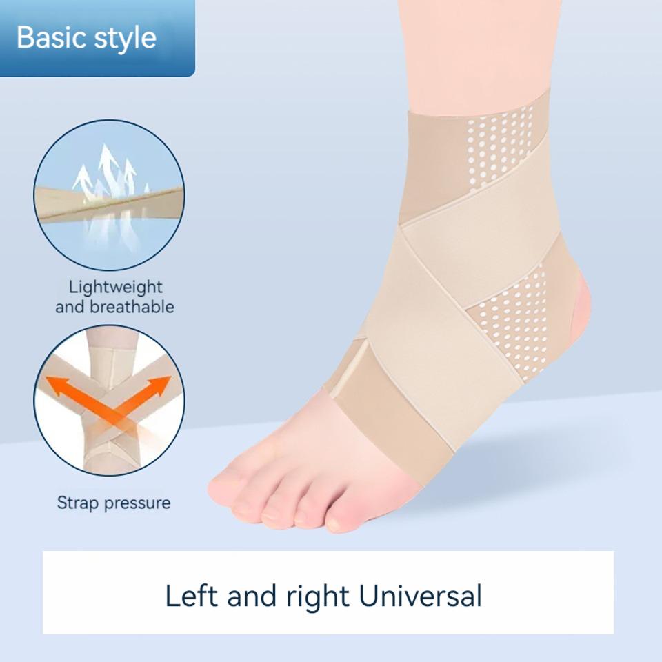 1Pcs Ultra-Thin Ankle Braces Built-In Silicone Resin Anti-Slip Points High-Elasticity Shock Absorption Sports Protection Unisex