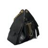 25C New Hobo Stray Bag Black Gold Buckle Rhombus Lychee Pattern Cowhide Portable Shoulder Messenger Locomotive Bag