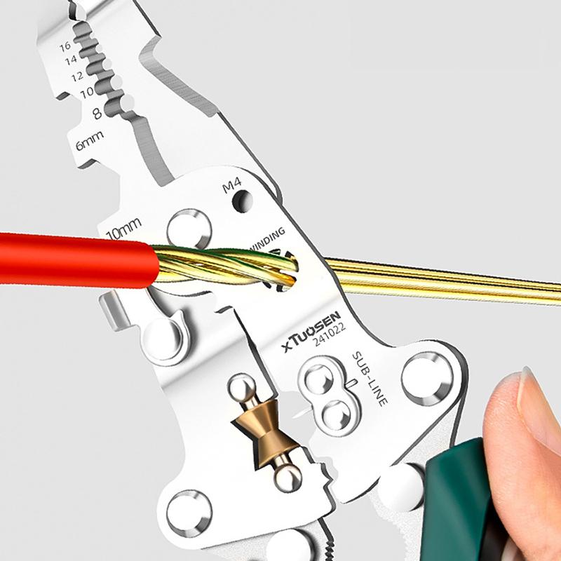Foldable Wire Stripper Pulley Design Multi-function Electrician Wire Splitter Wire Winding Pliers Crimping Pliers Hand Tools