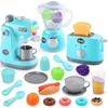 Cute Stone Pretend Play Kitchen Set, Educational Toy with Lights and Sounds, Cutting Play, Parent-Child Play, Realistic Appliances, Toy Juicer, Coffee
