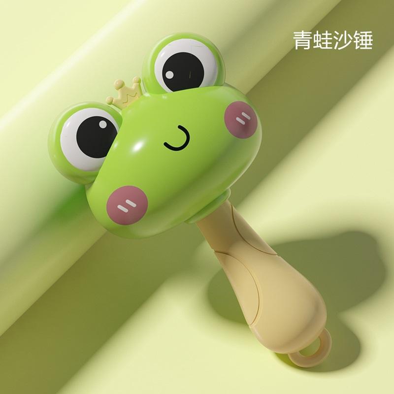 Детские игрушки 0-1 год лягушка маленький песочный молоток погремушка на руку раннее развитие песочный молоток практика хватания поднятие головы игрушка для новорожденного