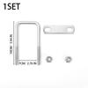 Stainless Steel Square U-bolts Bolt Right Angle Screw Clamp Nuts Plate Bolt Set Clamp Tube Holder Fixed Buckle Fasteners M6/M10