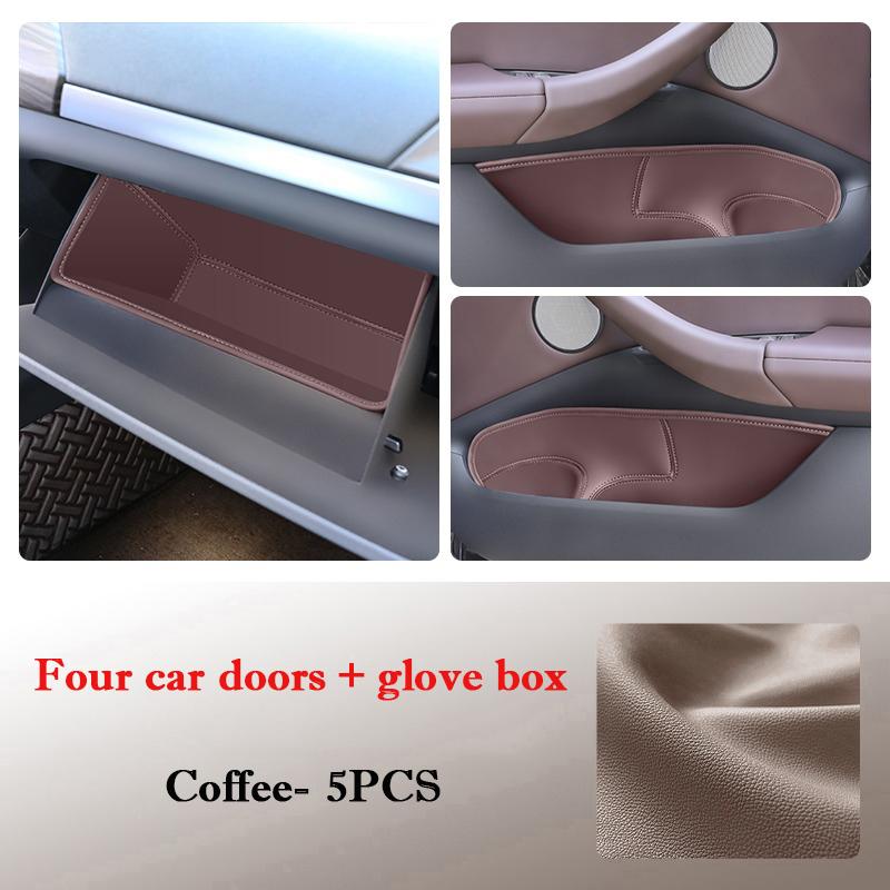 For BMW X3 iX3 2018 - 2026 Car Door Slot Storage Box Leather Protective Pad Cover Glove Box Storage Barrel Interior Accessories