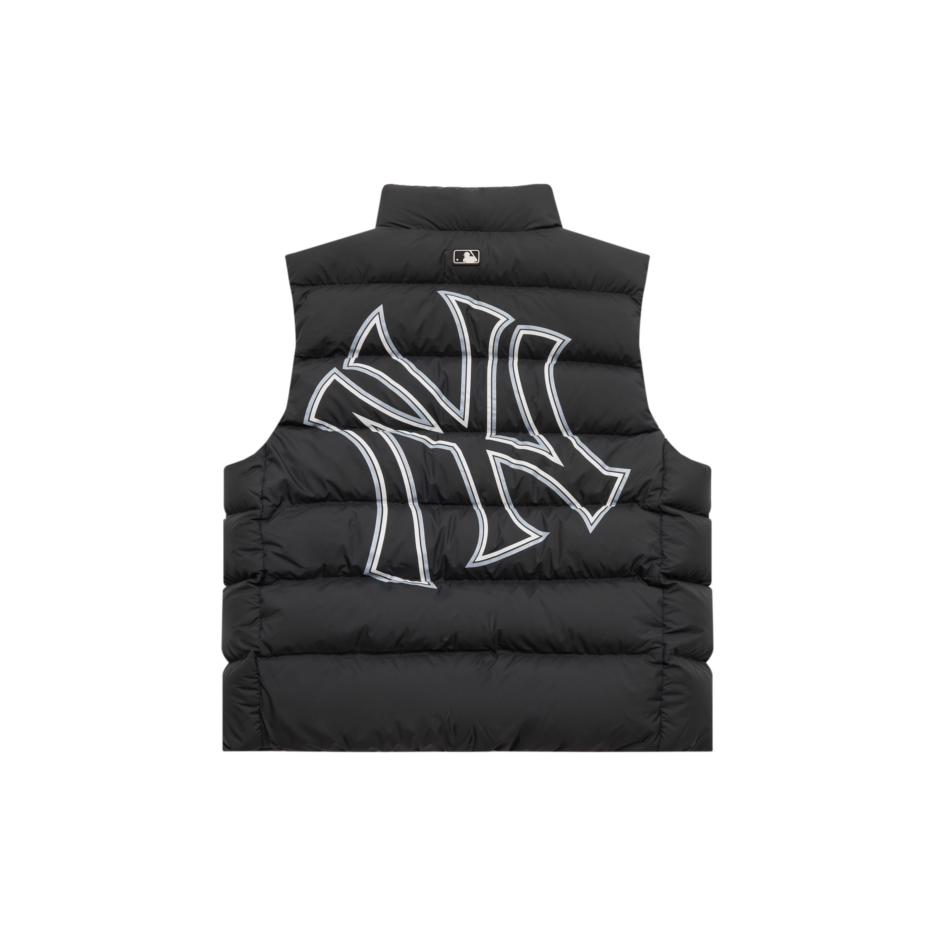 MLB 23 automne/hiver New York Yankees Gilet matelassé à grand logo Court Unisexe Noir 3ADVB0336-50BKS XS black