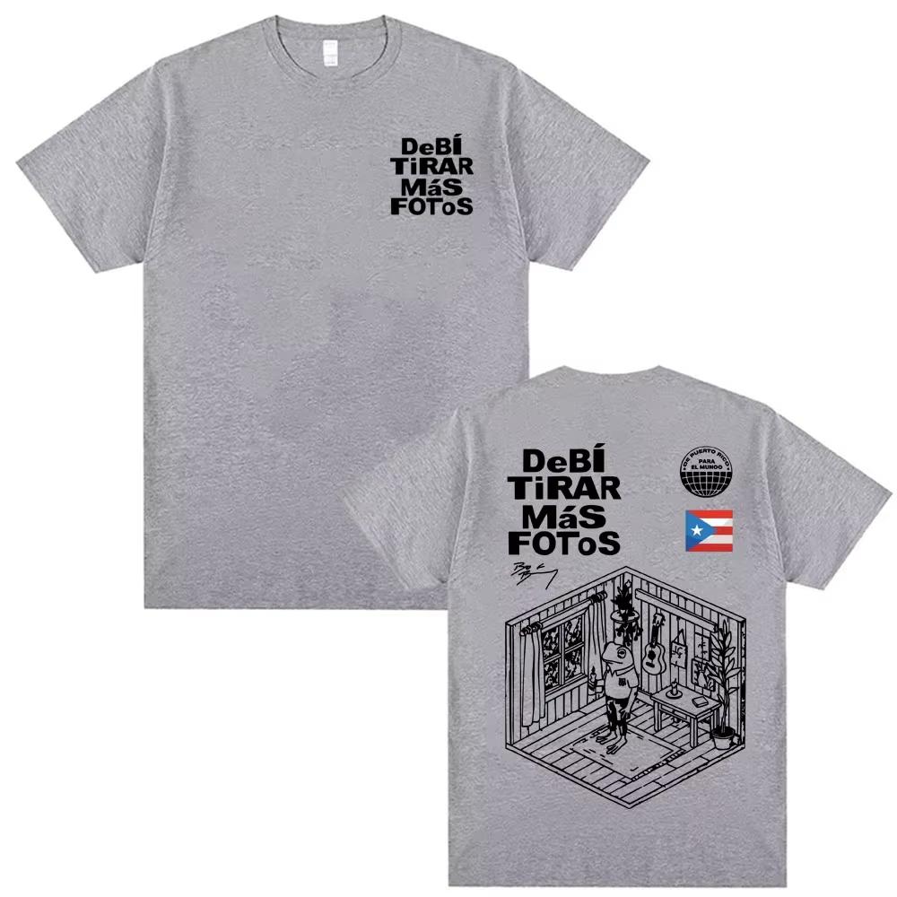 Bad Bunny Debi Tirar Mas Fotos DTMF Album Tshirt for Men Women Harajuku Street Cotton High Quality Y2K Spring Summer Tshirt