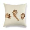 Cute Cat Linen Sofa Cushion Cover - Simple Style, Special Edition 430