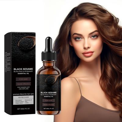 Aceite para el Crecimiento del Cabello Semen Sesami Nigrum, Aceite para el Crecimiento del Cabello, Aceite para el Cabello, Estimula el Crecimiento del Cabello, Hidrata y Repara la Sequedad, 30ml