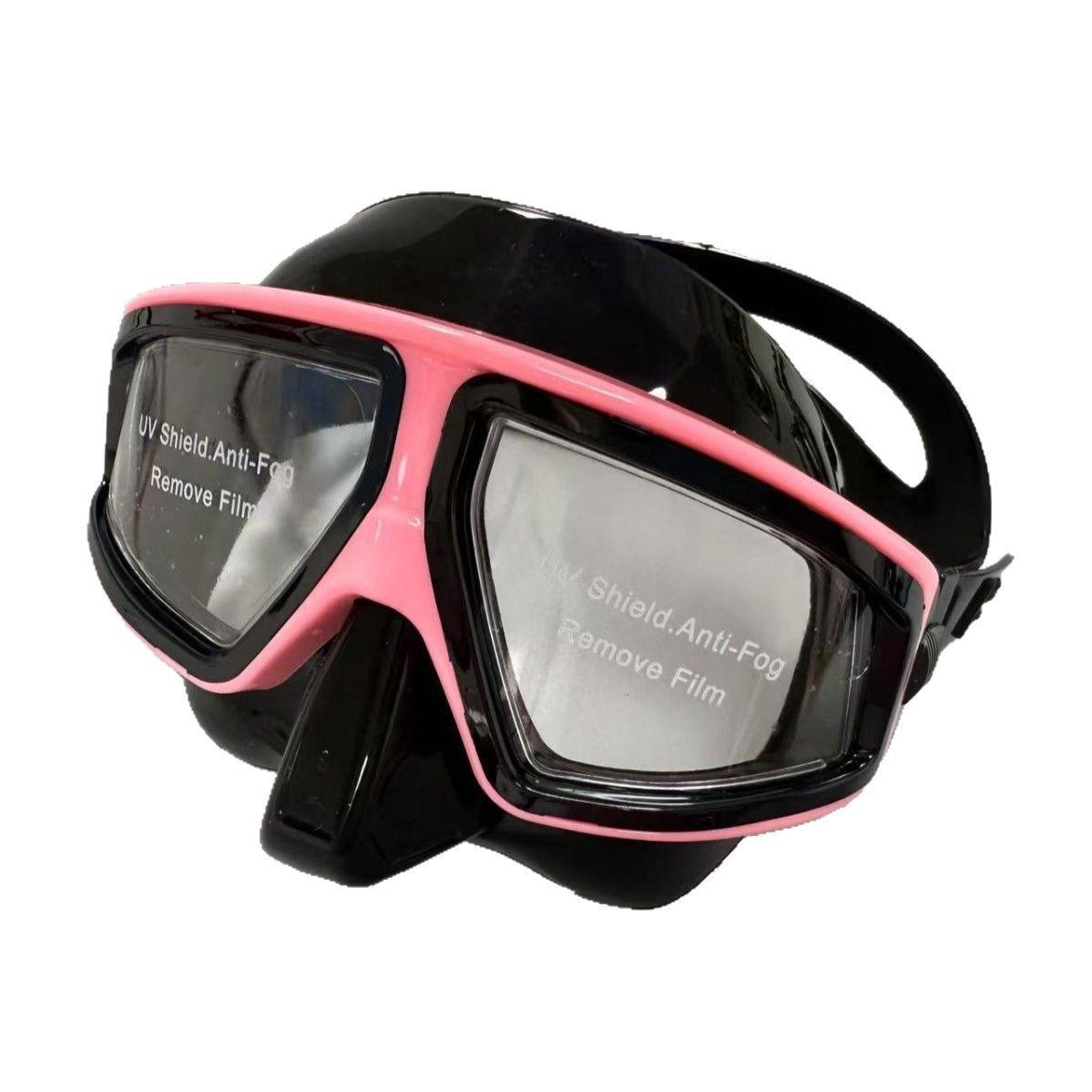 

Free diving anti-fog waterproof diving goggles silicone snorkeling mask Average size