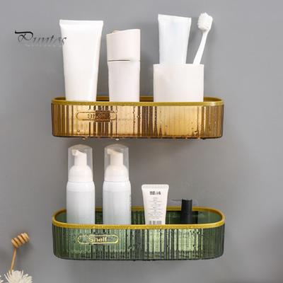 Kúpeľňový úložný box Nástenný úložný organizér s vyhĺbeným dnom Inštalácia bez vŕtania Multifunkčný úložný stojan pre kuchyňu Kúpeľňu