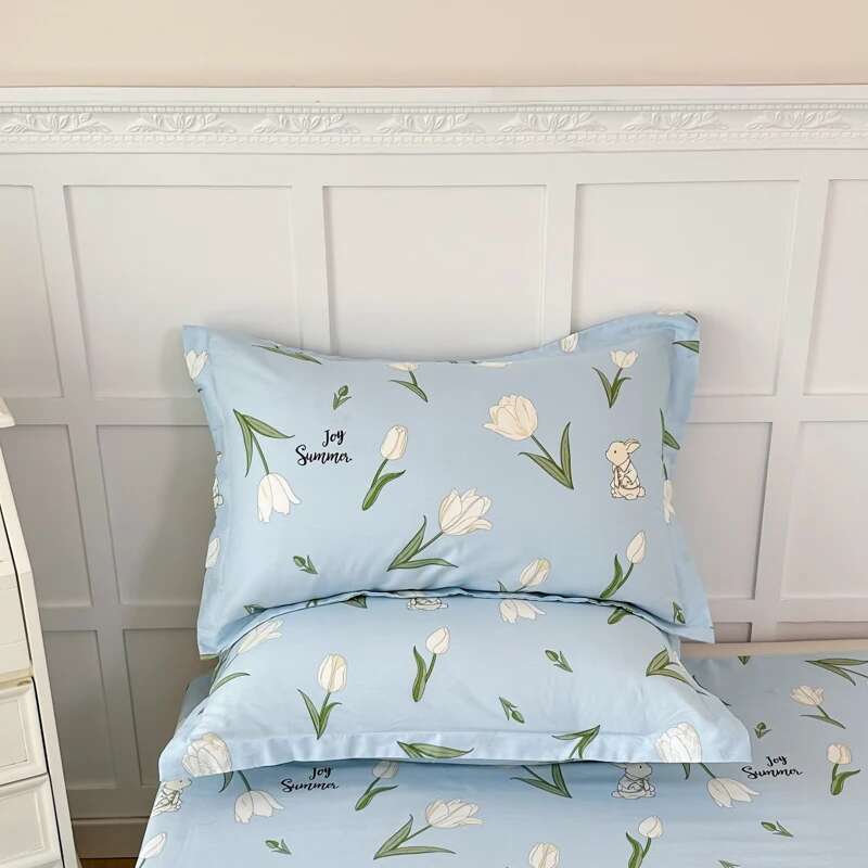 100% Cotton 1PC Floral Pillow Cover, Bedding Pillowcase Bedroom Home Décor Cushion Cover, Custom Sizes Bed Pillow Cover 51x76cm
