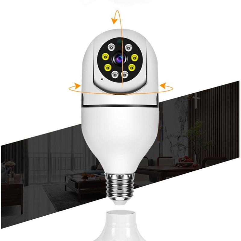 Bulb E27 Surveillance Camera Full Color Night Vision Automatic Human Tracking Zoom Indoor Security Monitor Wifi Miini Ip Camera