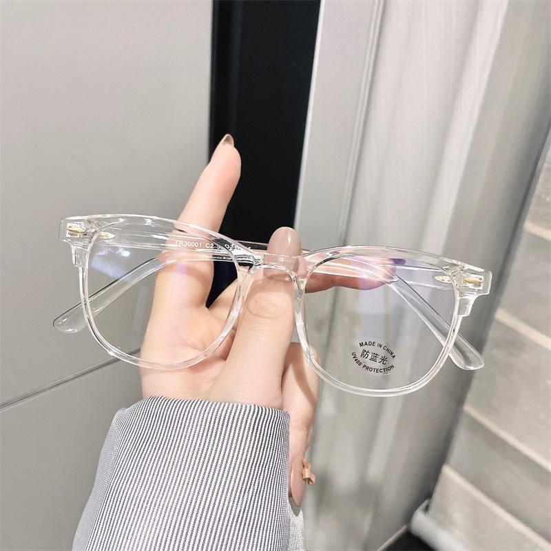 5PCS New Anti-blue Light and Anti-radiation Computer Retro Fashion Korean Style Unisex Transparent Lens Glasses