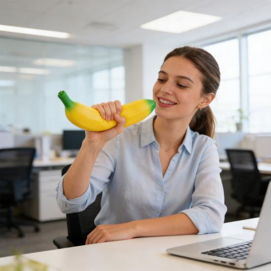Large Banana Squeeze Toy Stretchy Slow Rebound Banana Fidget Toy Portable Simulated