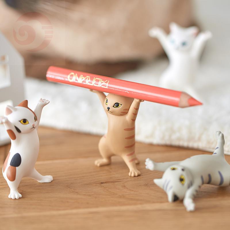 Cat Pen Holder,The Cat Coffin dance,Dancing Cat,Cat Decorations Organizer Portachiavi,Portapenne Creativo,Cat Ornaments,Porta Orecchini,Porta Gioielli Organizer,Supporto Per Cuffie da Scrivania 5PCS