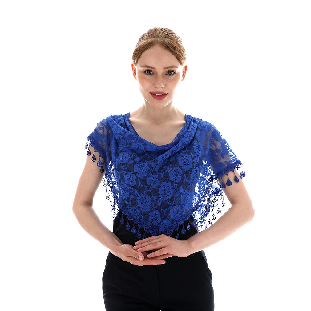 Embroidered Scarf for Church Shawl with Spanish Fringes Christian Veil Spanish Mantilla Lace Shawl Floral Women Handkerchief