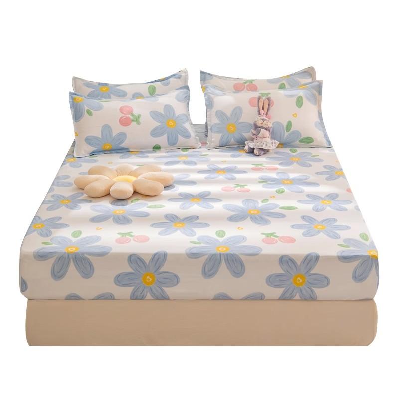 Sábana Bajera No se decolora No hace bolitas Sábana de una pieza Antideslizante Multiespecificación Ropa de Cama Cubrecama Protector