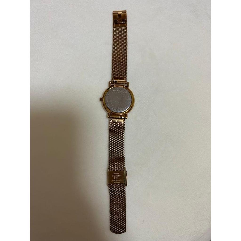 Used SKAGEN DENMARK watch body rose gold navy