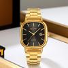 Luxury Mens Quartz Calendar Watches Stainless Steel Strap Waterproof Analog Display Fashion Casual Wristwatch