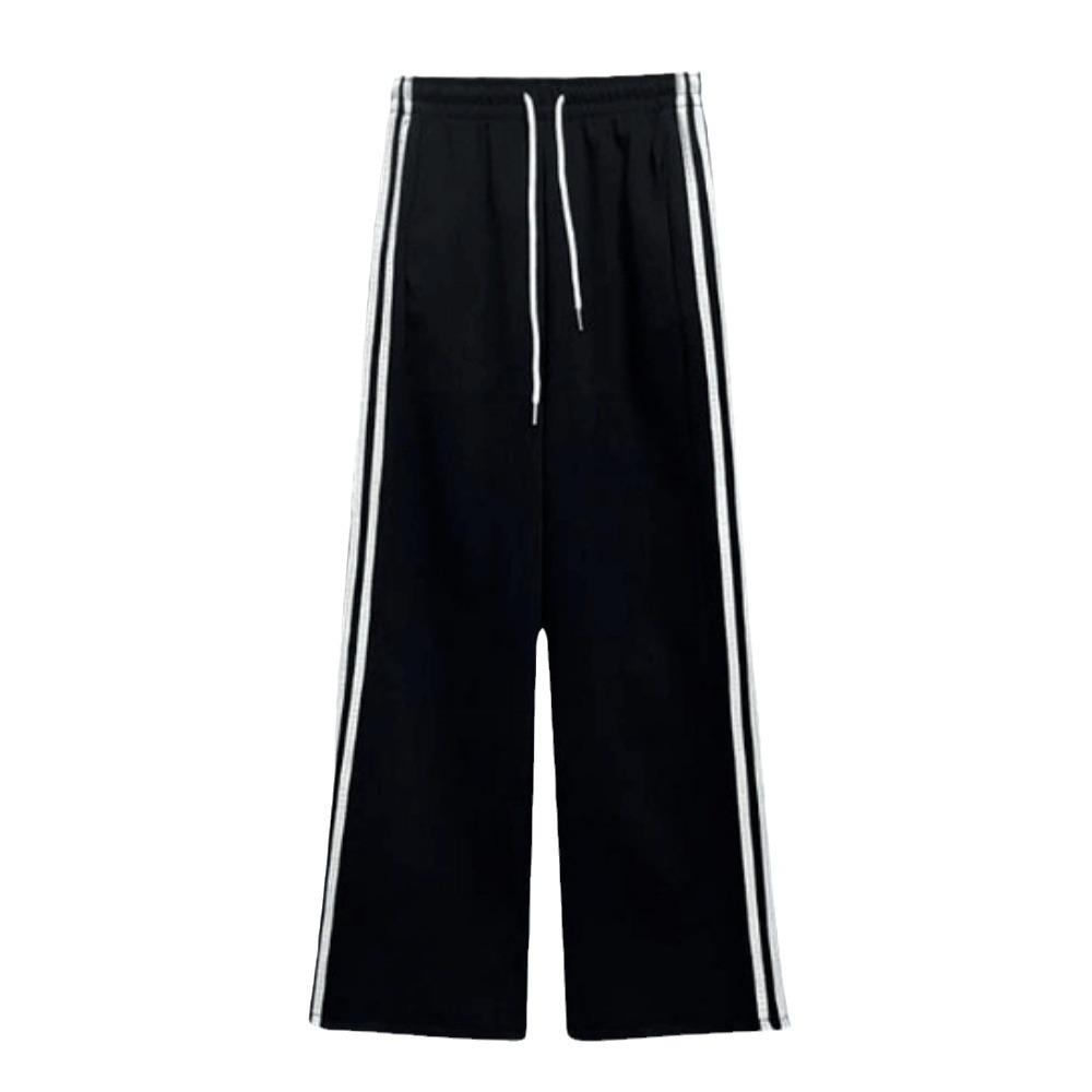 Loose and Thin, Drape Wide-leg Pants, Spring and Autumn New Drawstring Two-wear Sweatpants